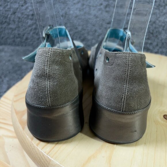 Thierry Rabotin Shoes Womens Size 6.5 Gray Suede Buckle Mary Jane Made in Italy - Picture 4 of 8